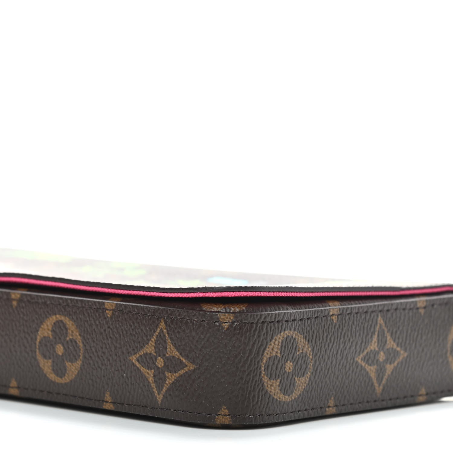 Louis Vuitton Monogram 2021 Christmas Animation Hollywood Pochette Felicie Chain Wallet Fuchsia 9 of 9