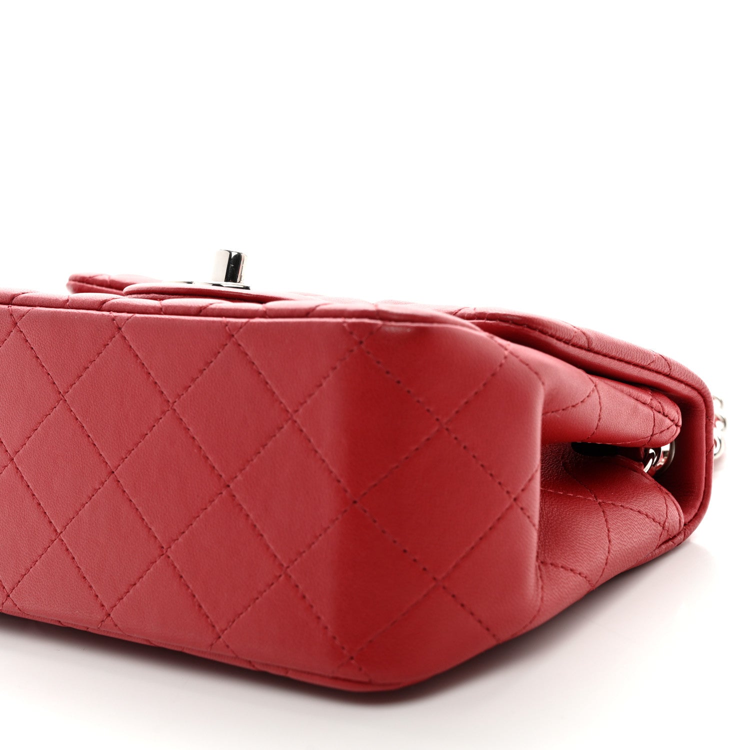 Chanel Lambskin Quilted Mini Square Flap Red 10 of 10