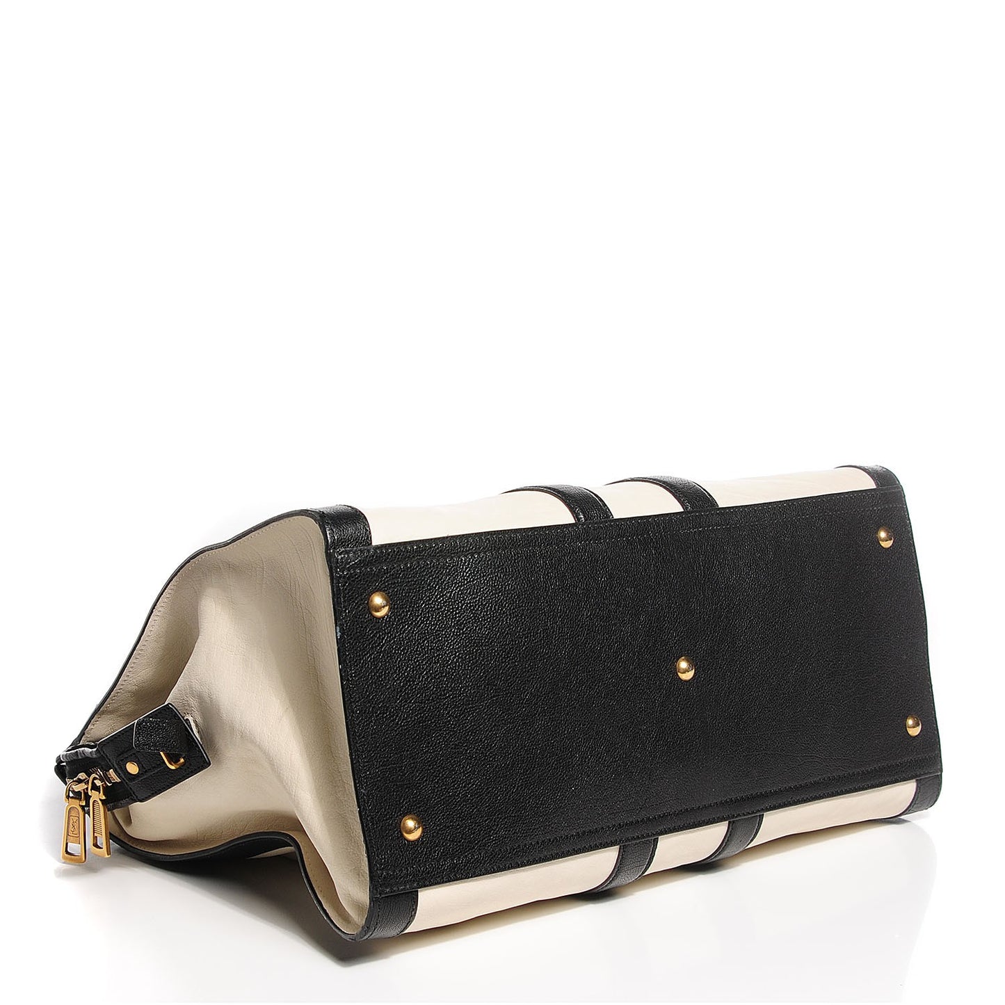 Calfskin Large Cabas Chyc Black New Bone