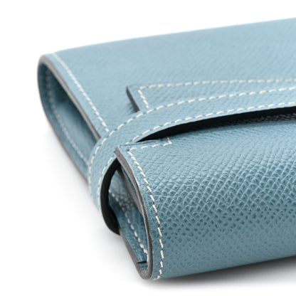 Hermes Epsom Kelly Longue Wallet Blue Jean 11 of 13