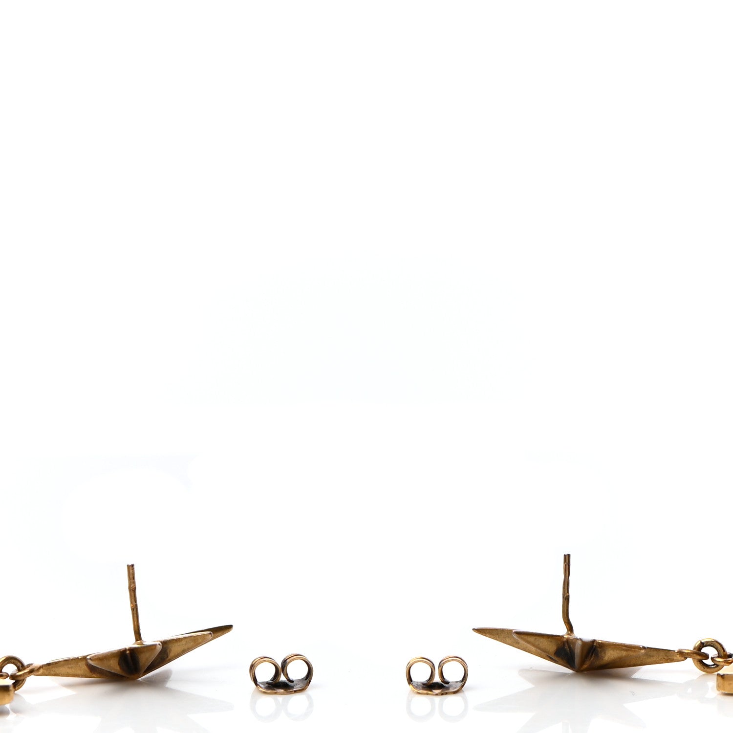Gucci Gold Crystal Loved Single Earrings Multi 3 of 5