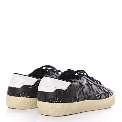 Saint Laurent Nappa Womens Star Court Sneakers 37 Black 4 of 8