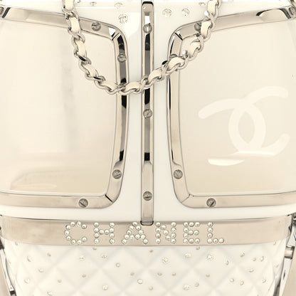 Chanel Lucite Enamel Strass Evening In The Mountain Gondola Minaudiere Clutch White 8 of 11