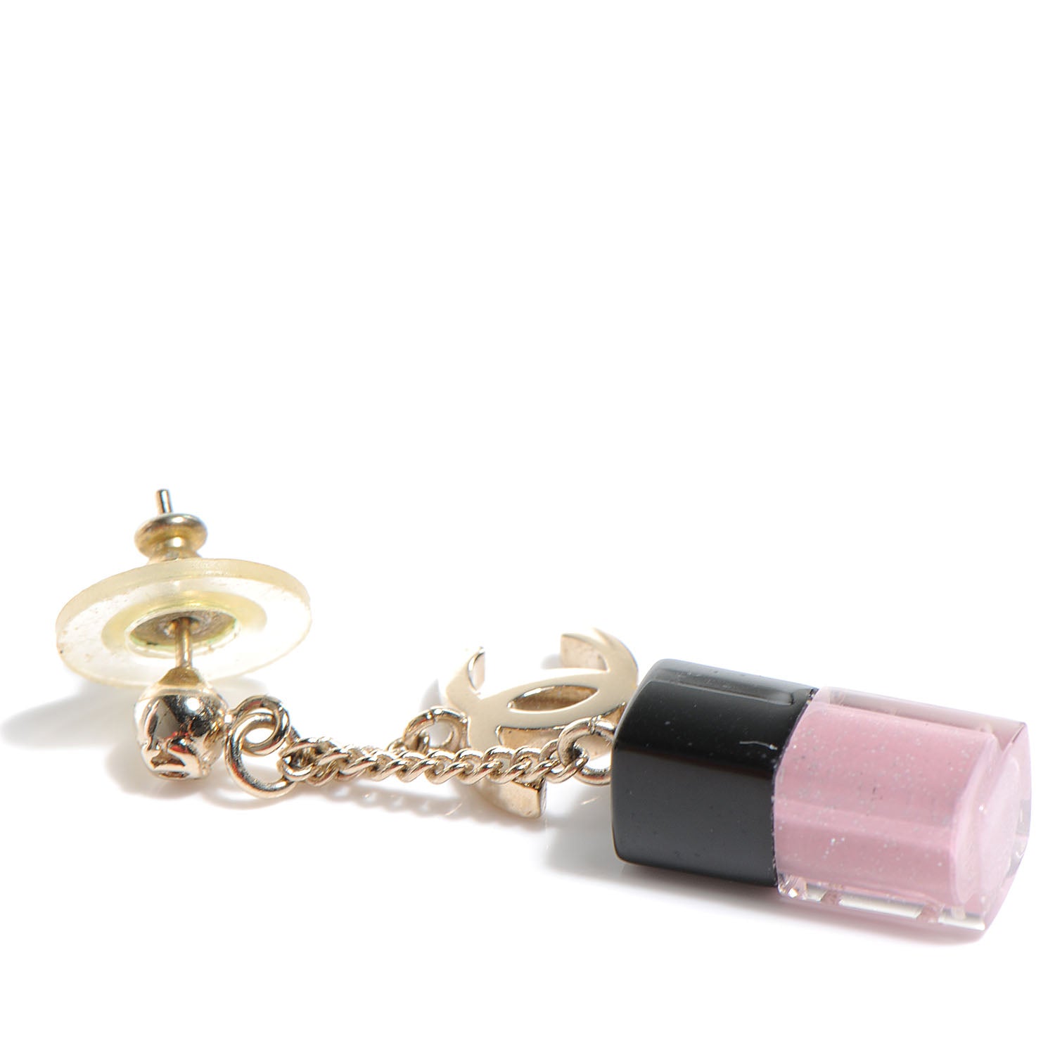 Chanel CC Nail Polish Charm Earrings 4 of 4
