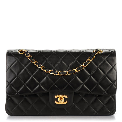 Chanel Lambskin Quilted Medium Double Flap Black 1 of 8