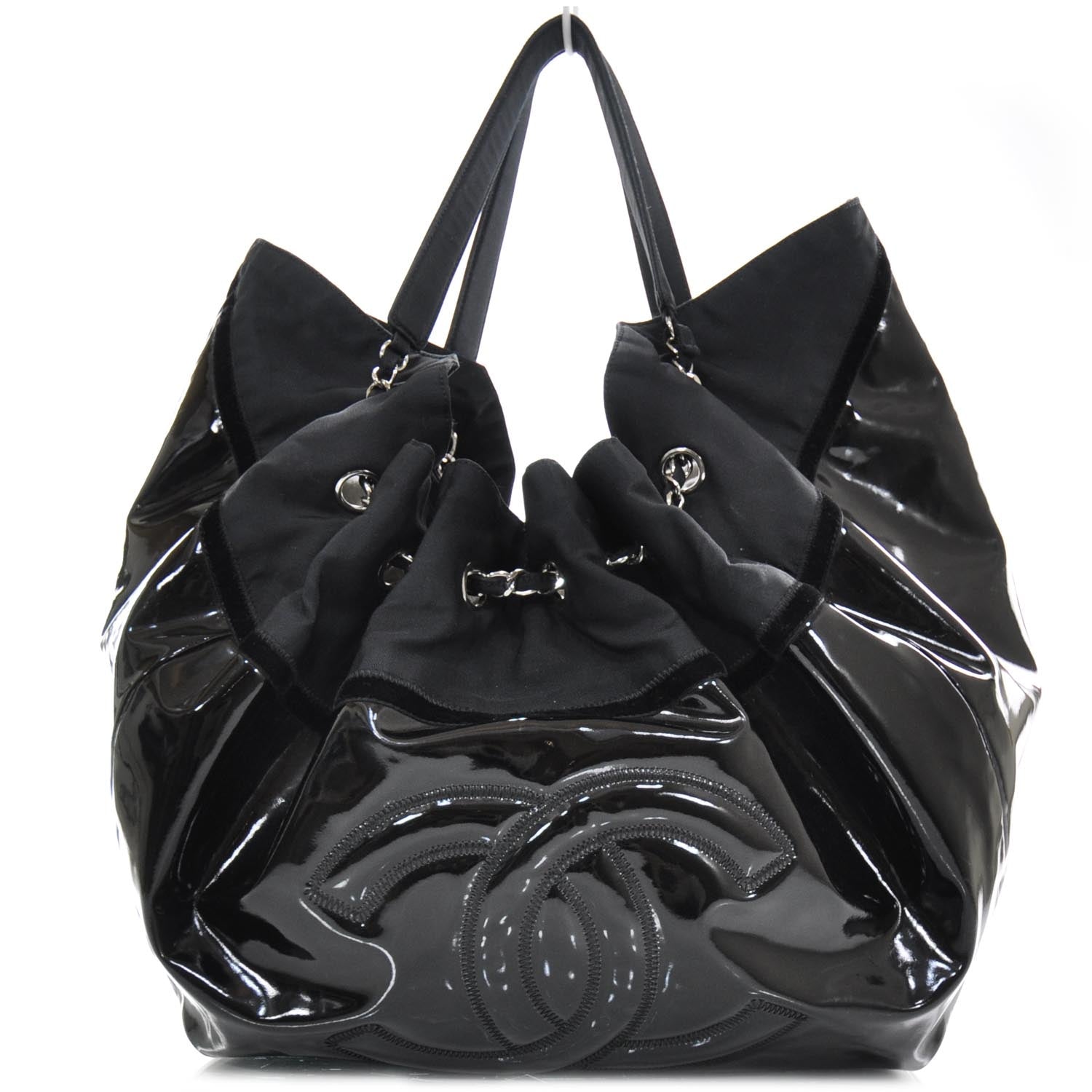 Chanel Vinyl Stretch Spirit Large Cabas Tote Black 1 of 9