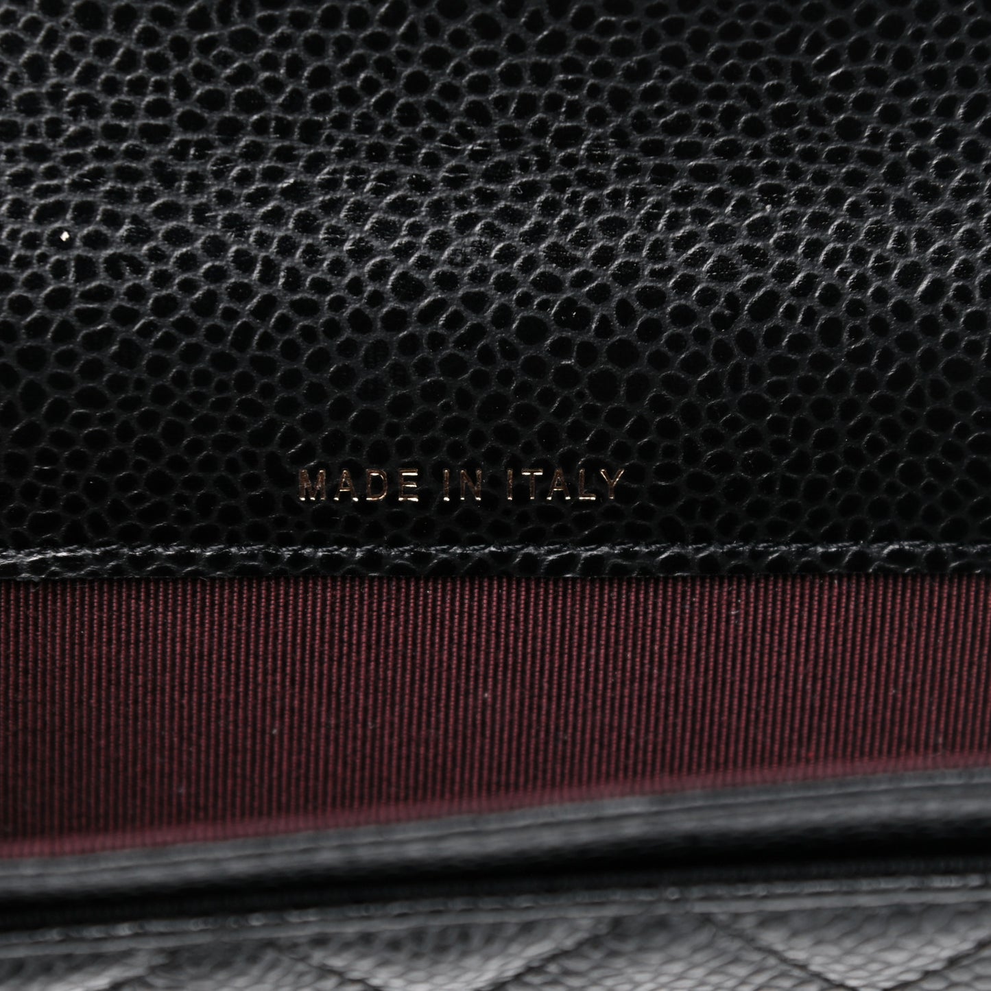 Caviar Quilted Flap Card Holder Black