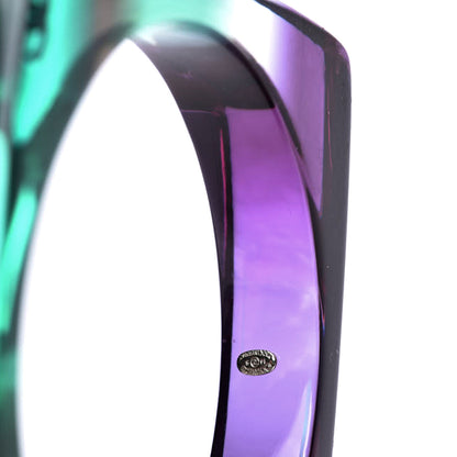 Chanel Resin CC Square Bangle Green Purple 7 of 7