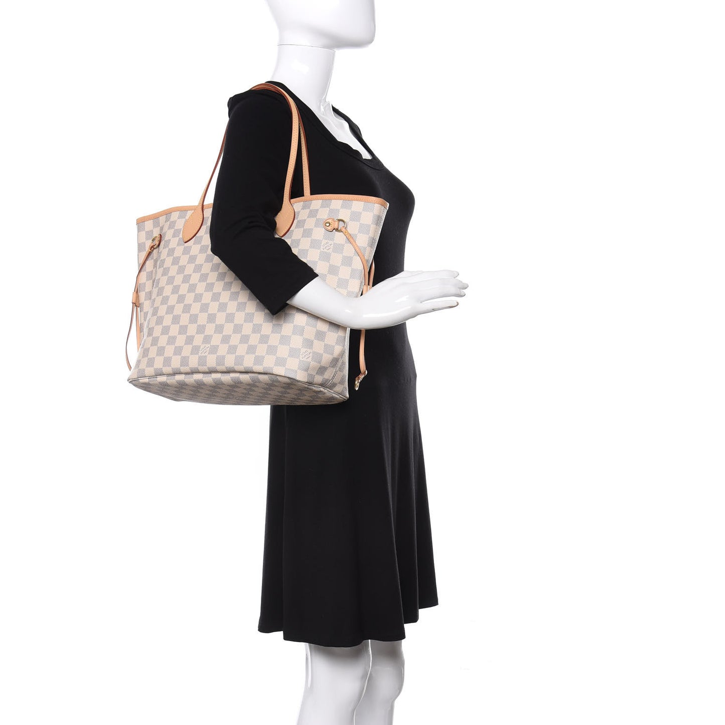 Damier Azur Neo Neverfull MM Rose Ballerine