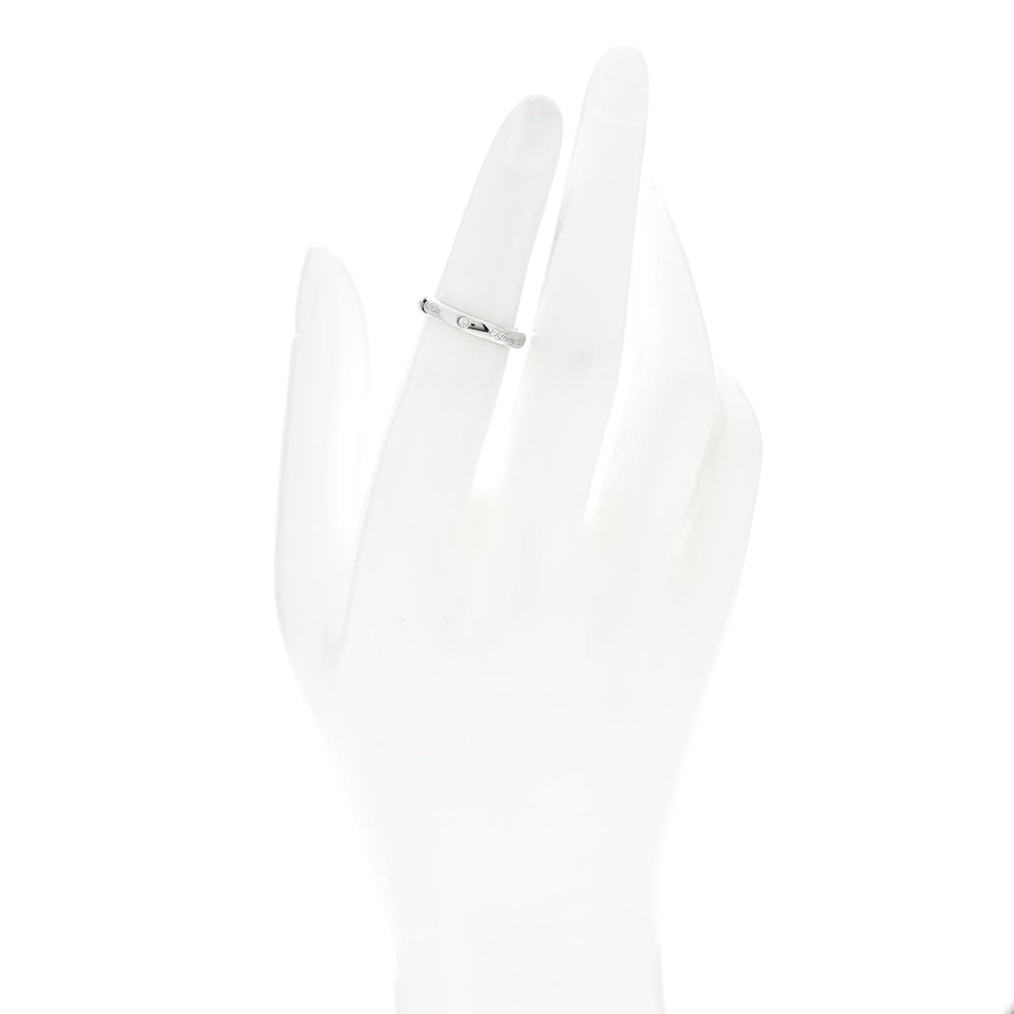 Platinum Diamond 3mm Notes Ring 49 5