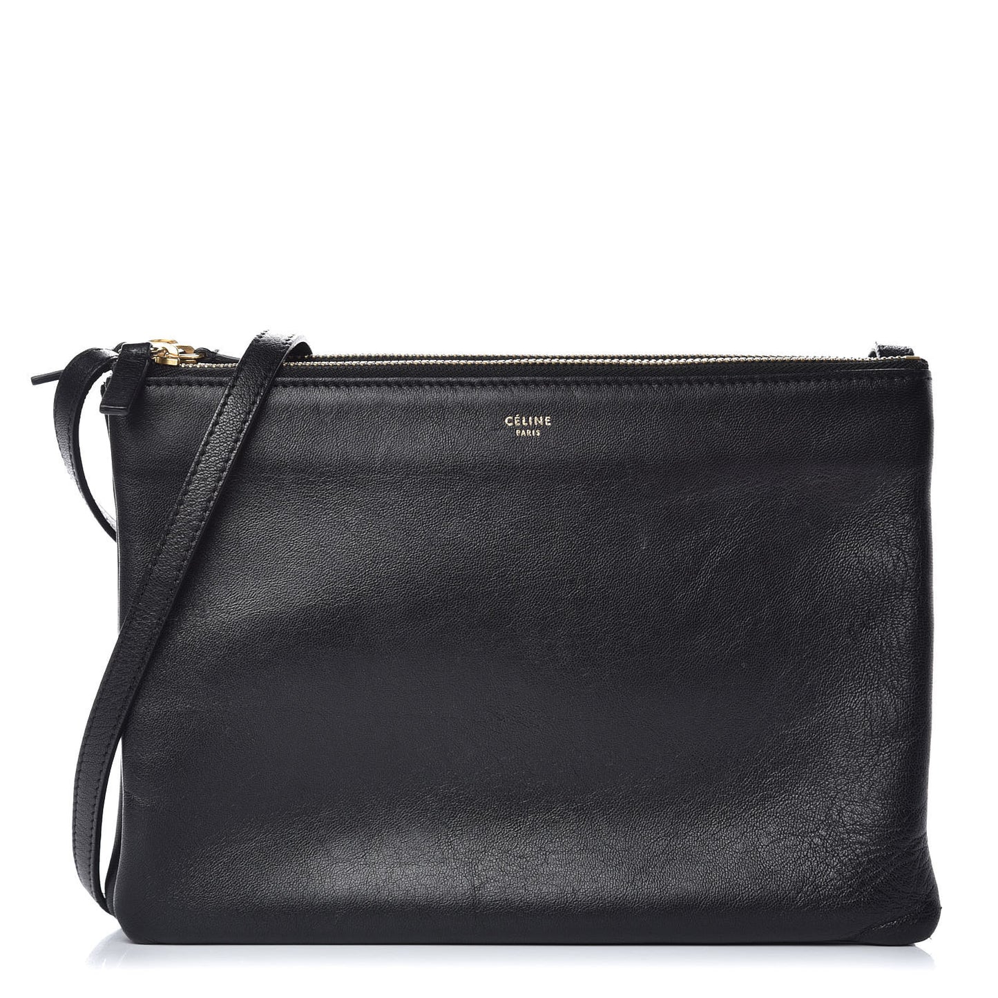 Lambskin Large Trio Crossbody Bag Black
