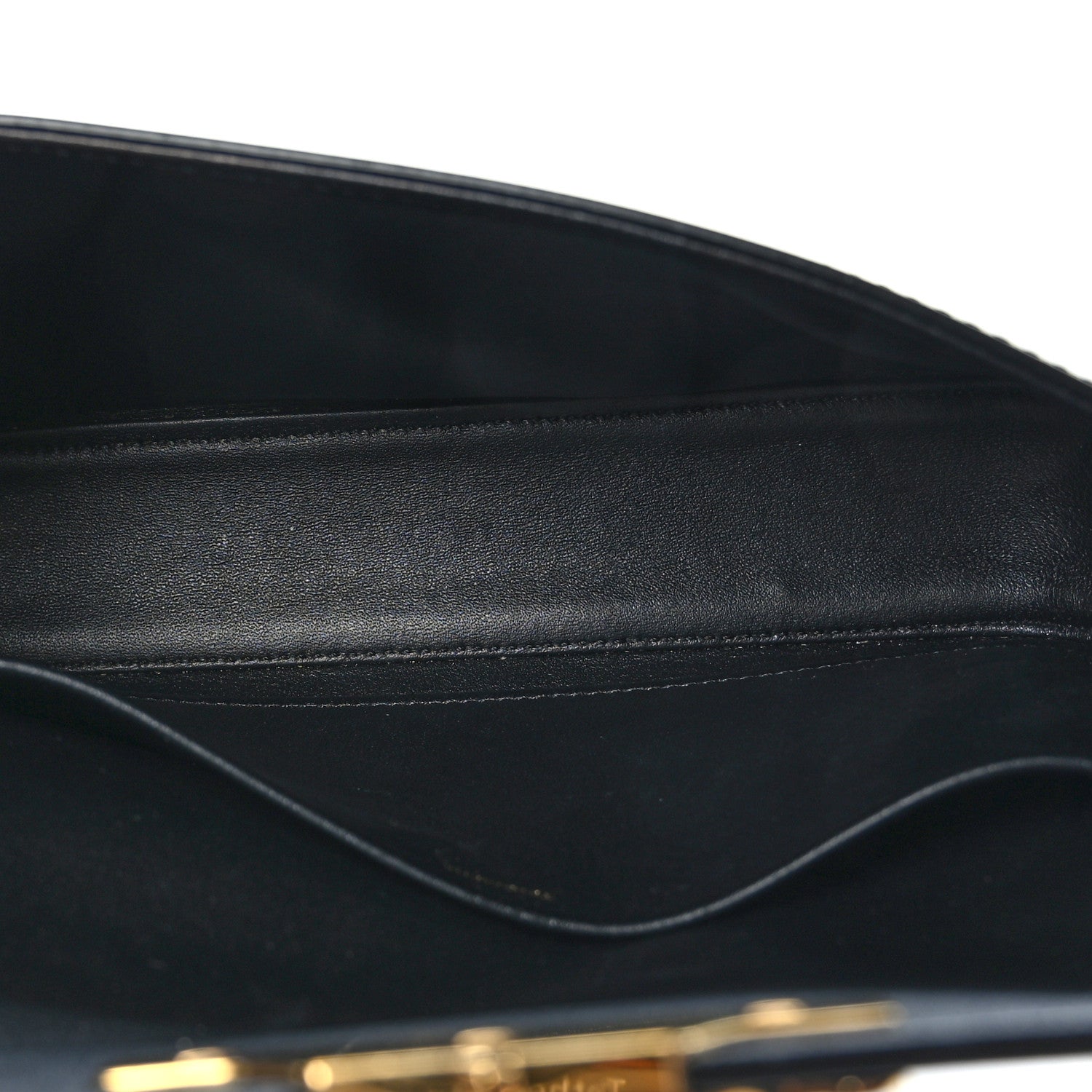 Celine Shiny Calfskin Triomphe Chain Shoulder Bag Black 5 of 12