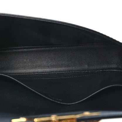 Celine Shiny Calfskin Triomphe Chain Shoulder Bag Black 5 of 12