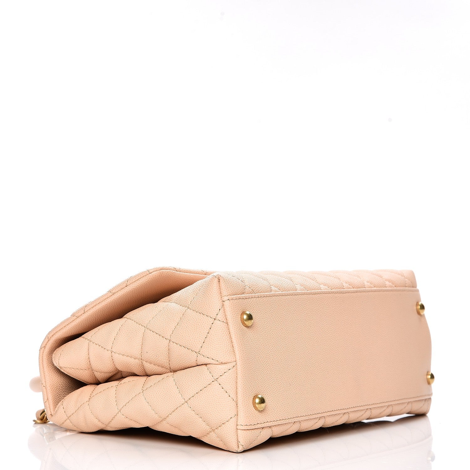 Chanel Caviar Quilted Small Coco Handle Flap Light Beige 5 of 13