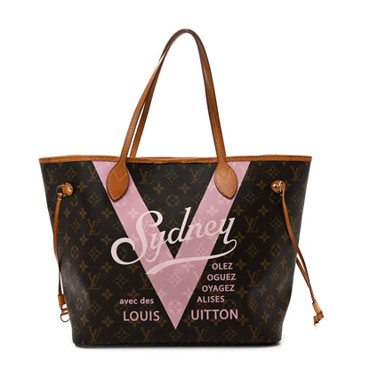 Louis Vuitton Monogram Sydney V Neverfull MM Rose Ballerine 1 of 9