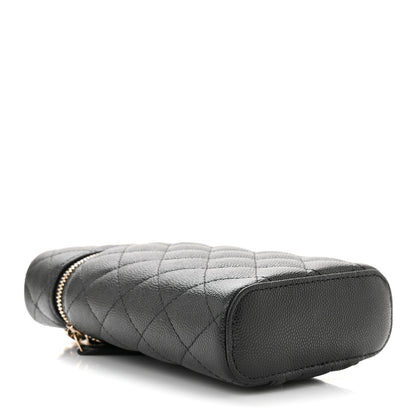 Chanel Caviar Quilted Phone Holder With Chain Black 4 of 11