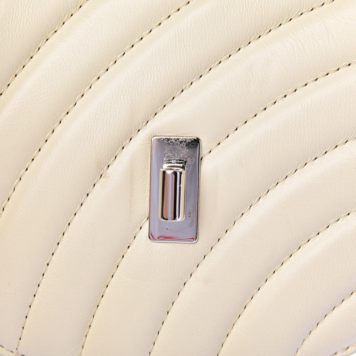 Calfskin Quilted Nano Drew Bijou Shoulder Bag White