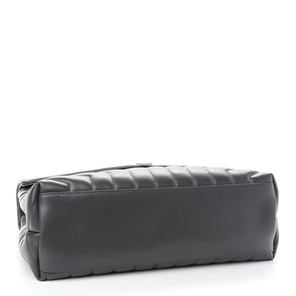 Saint Laurent Calfskin Y Quilted Monogram Medium Loulou Chain Satchel Asphalt 4 of 10
