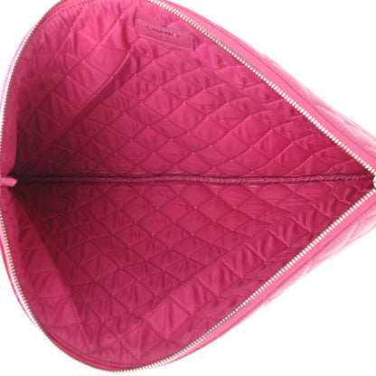 Chanel Caviar Quilted Large Cosmetic Case Pink 5 of 7