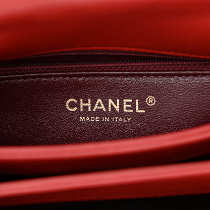Chanel Lambskin Quilted Small Trendy CC Flap Dual Handle Bag Red 6 of 11
