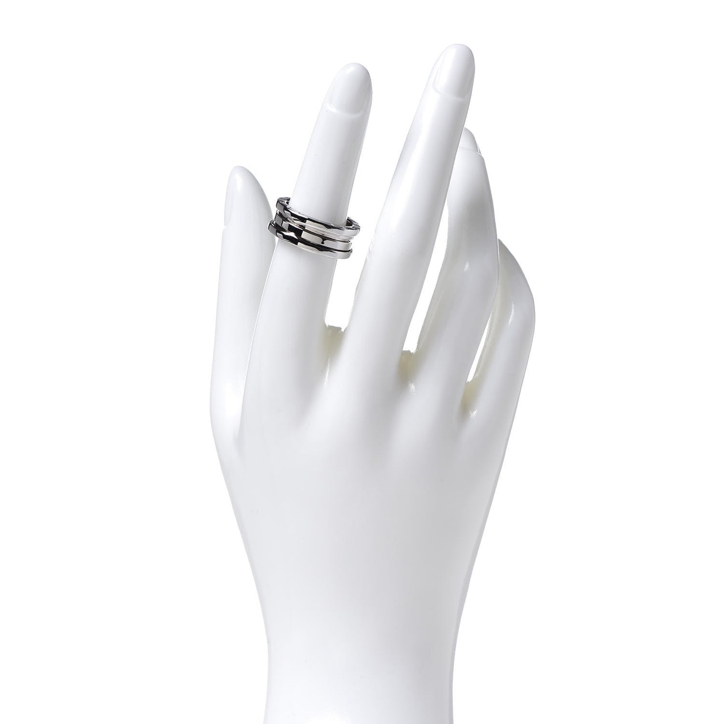 18K White Gold B.Zero1 Two-Band Ring 53 6.25