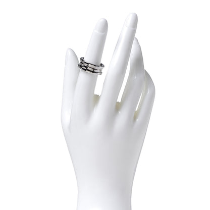 Bulgari 18K White Gold B.Zero1 Two-Band Ring 53 6.25 2 of 6