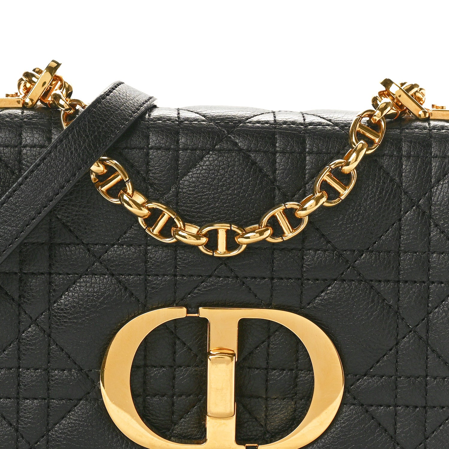 Christian Dior Calfskin Cannage Small Caro Bag Black 8 of 10