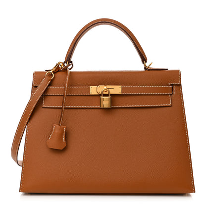 Hermes Epsom Kelly Sellier 32 Gold 1 of 12