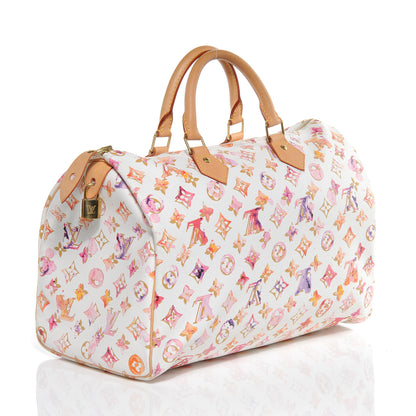 Louis Vuitton Watercolor Aquarelle Speedy 35 White 3 of 7