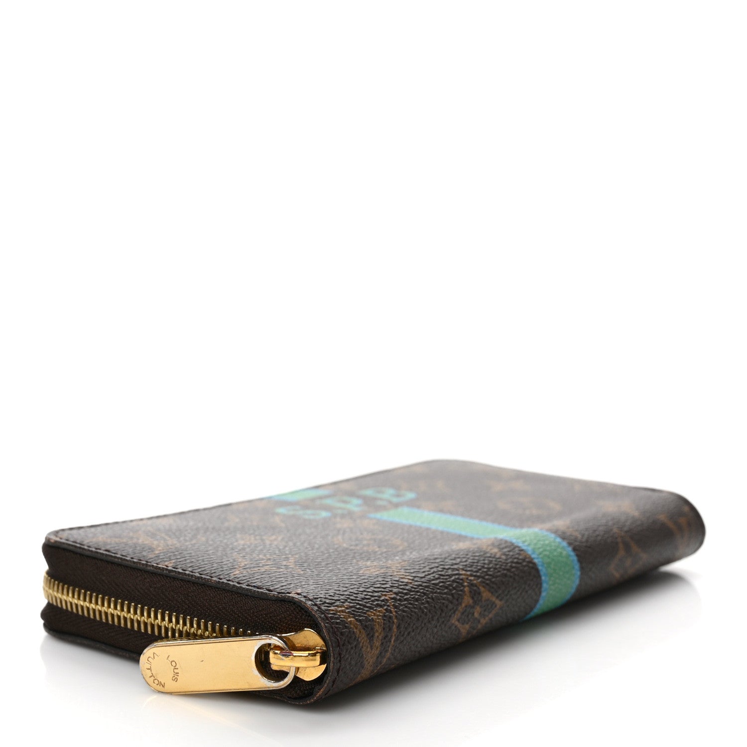 Louis Vuitton Monogram My LV Heritage Zippy Organizer Wallet Bleu Marine Bleu Vert 4 of 6