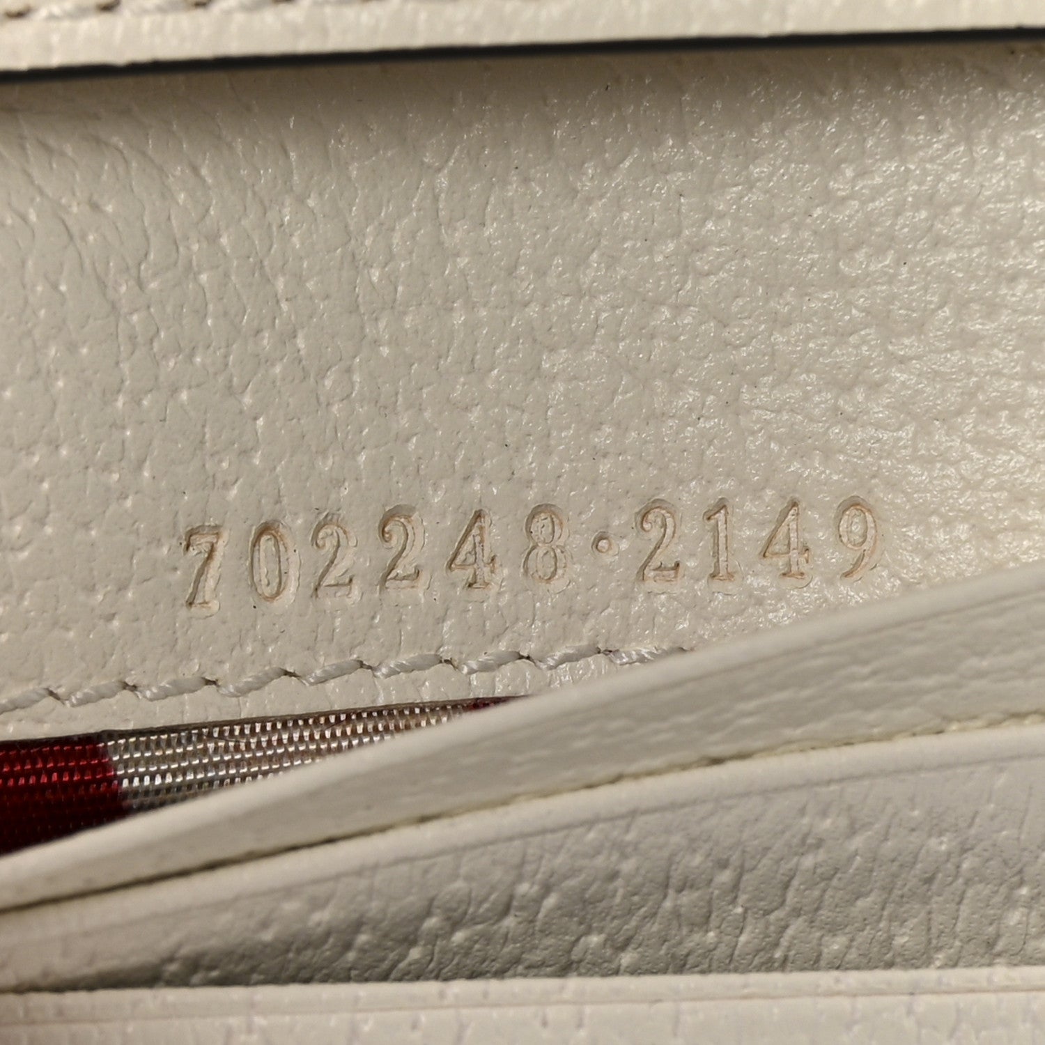 Gucci X ADIDAS Textured Dollar Calfskin Trefoil Horsebit 1955 Card Case Wallet With Strap White 7 of 11