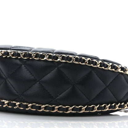 Chanel Lambskin Quilted Small Hobo Bag Black 9 of 9
