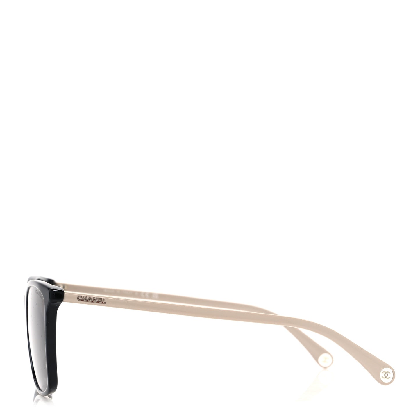 Acetate Polarized Square Sunglasses 5447-A Black Beige