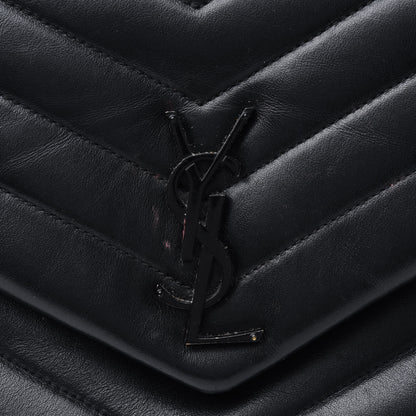 Saint Laurent Calfskin Y Quilted Monogram Medium Loulou Chain Satchel Black 6 of 7