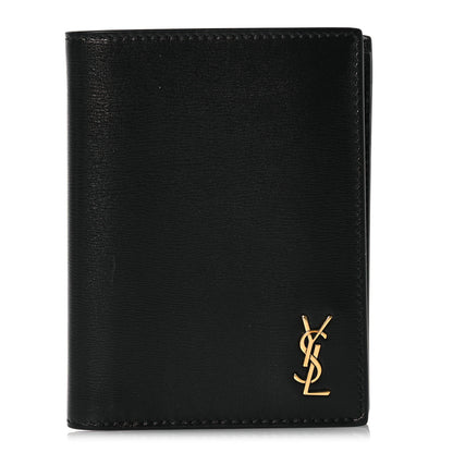 Saint Laurent Calfskin Techno Credit Card Wallet Black 1 of 12