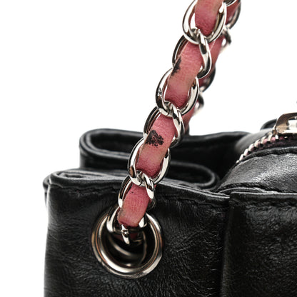 Chanel Lambskin Lax Accordion Hobo Black Pink 14 of 15