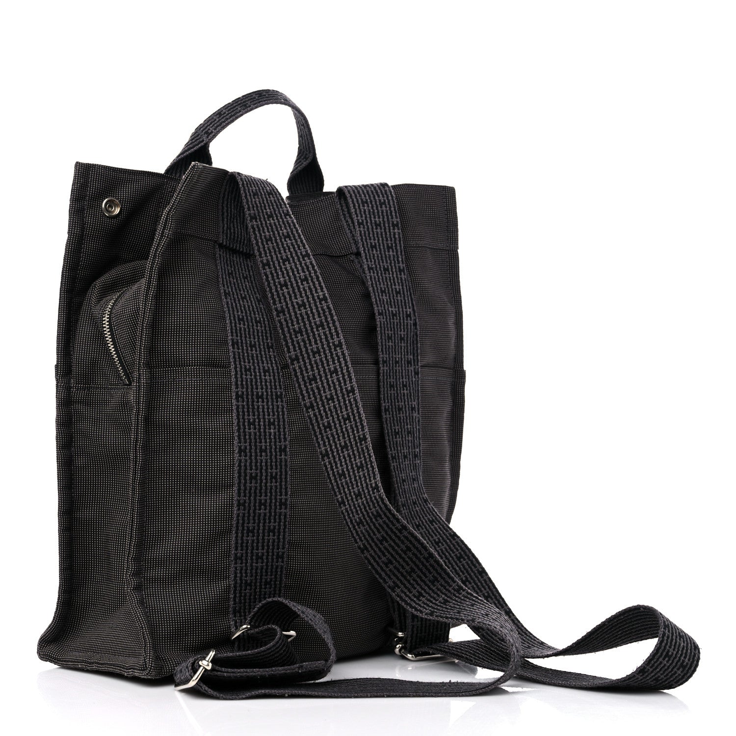 Hermes Canvas Herline Backpack Grey 3 of 16