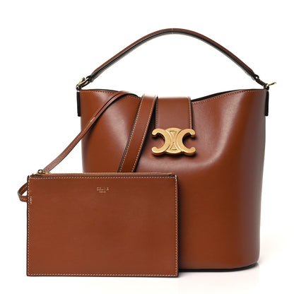 Celine Smooth Calfskin Triomphe Medium Louise Bag Tan 3 of 12