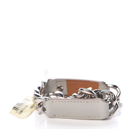 Hermes Tadelakt Palladium Frenchy Double Tour Bracelet S Gris Perle 3 of 5