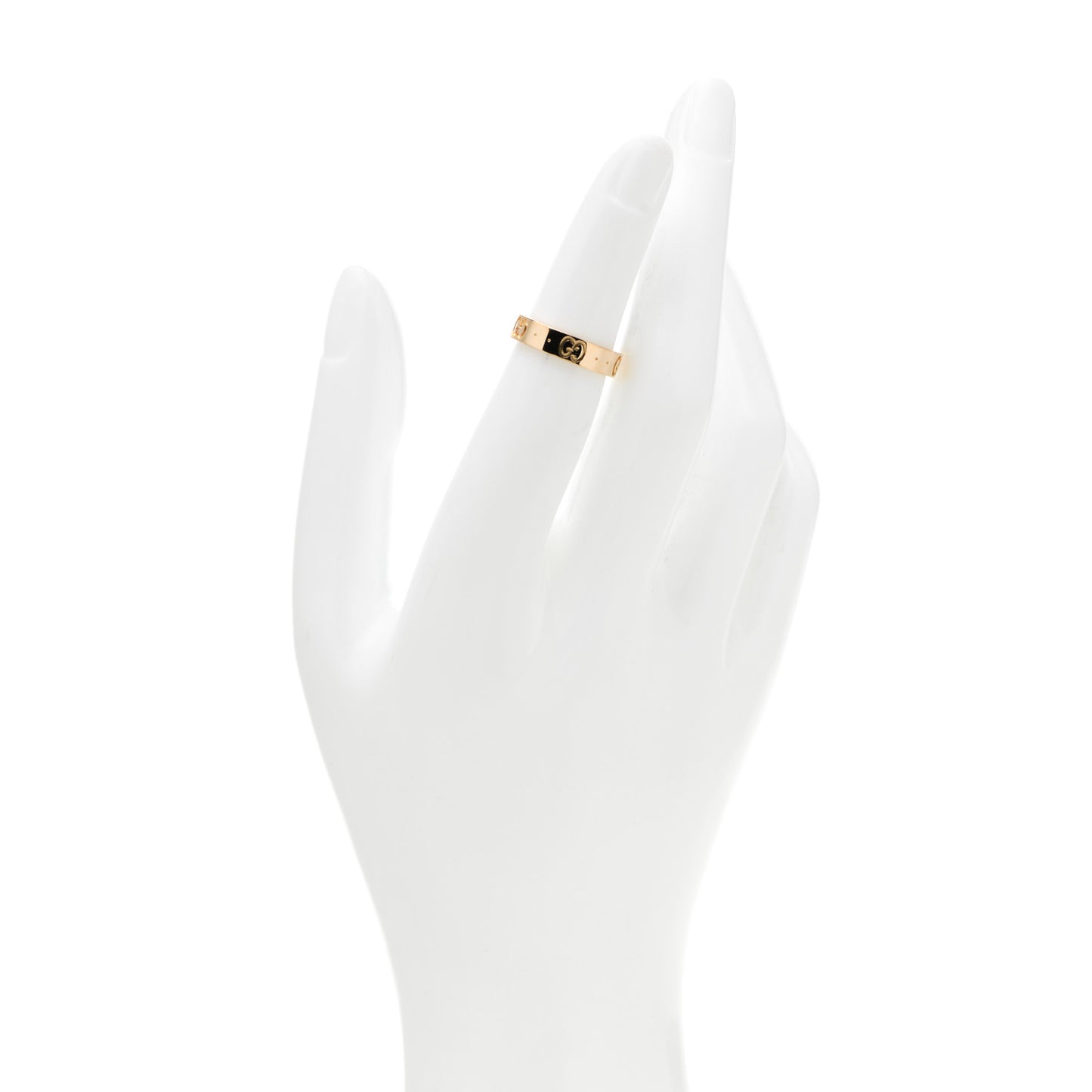 18K Yellow Gold 4mm Icon Thin Band Ring 48 4.5