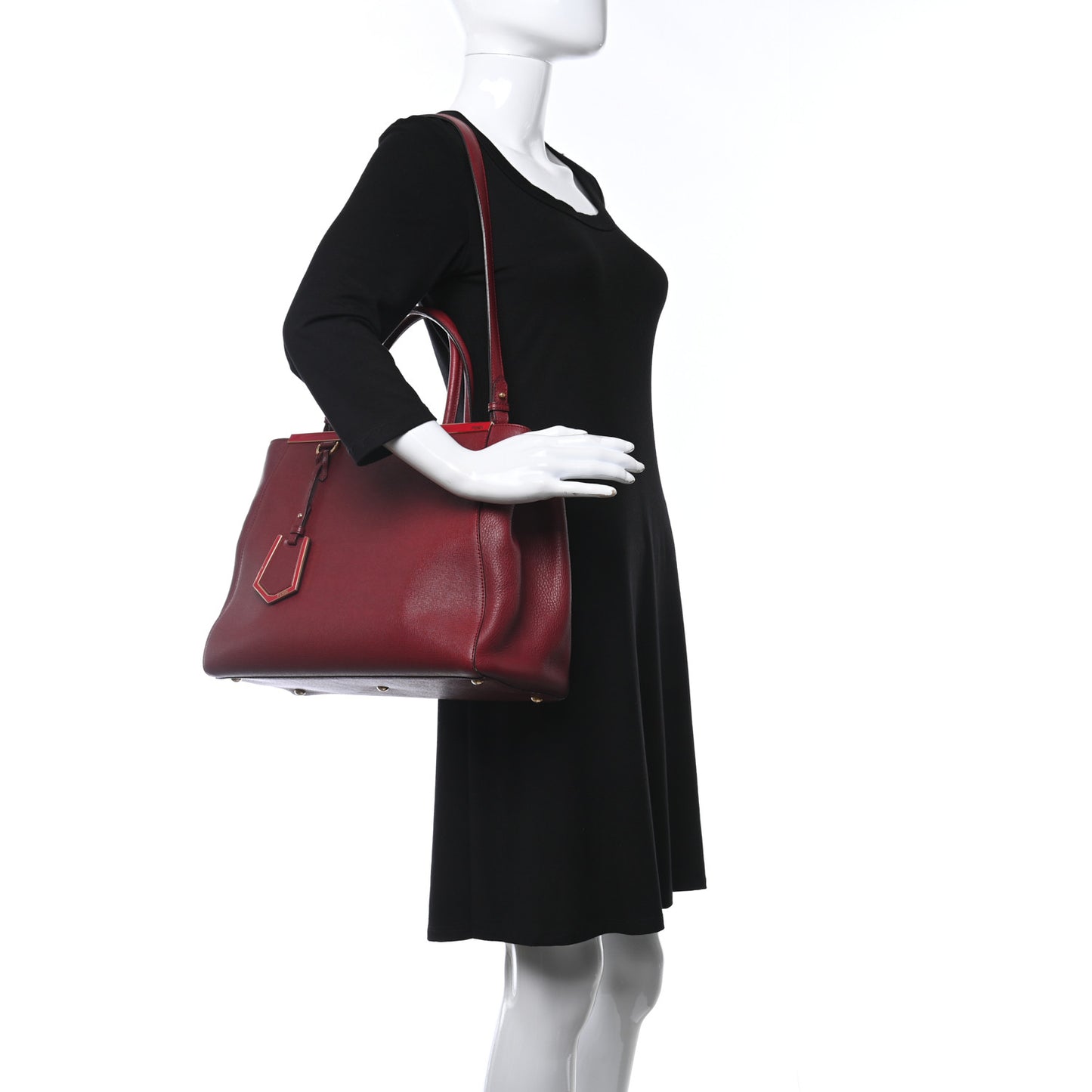 Vitello Elite Regular 2Jours Tote Rosso Scuro Ciliegia