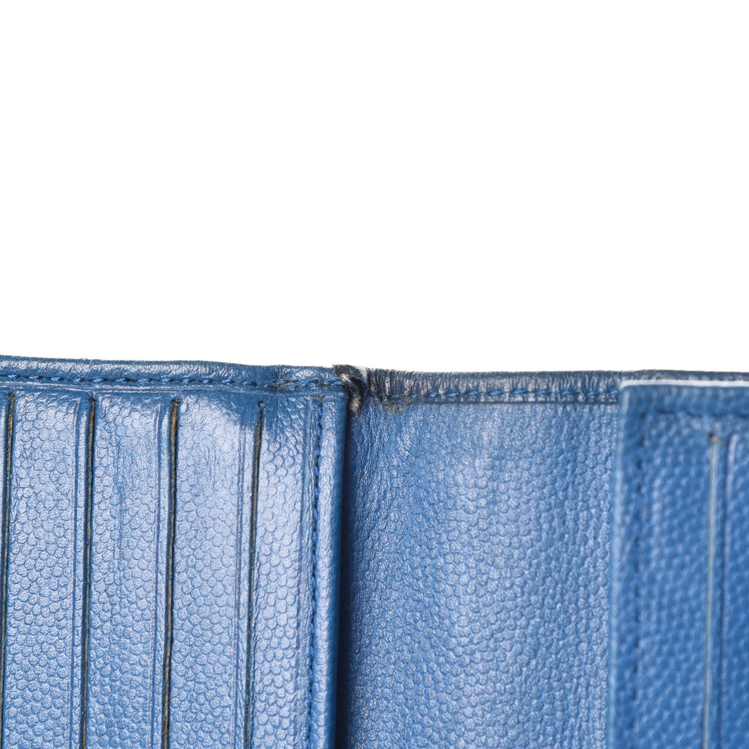 Chanel Caviar Sevruga French Wallet Blue 20 of 21