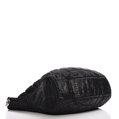 Chanel Crinkled Coated Canvas Le Marais Hobo Black 4 of 8