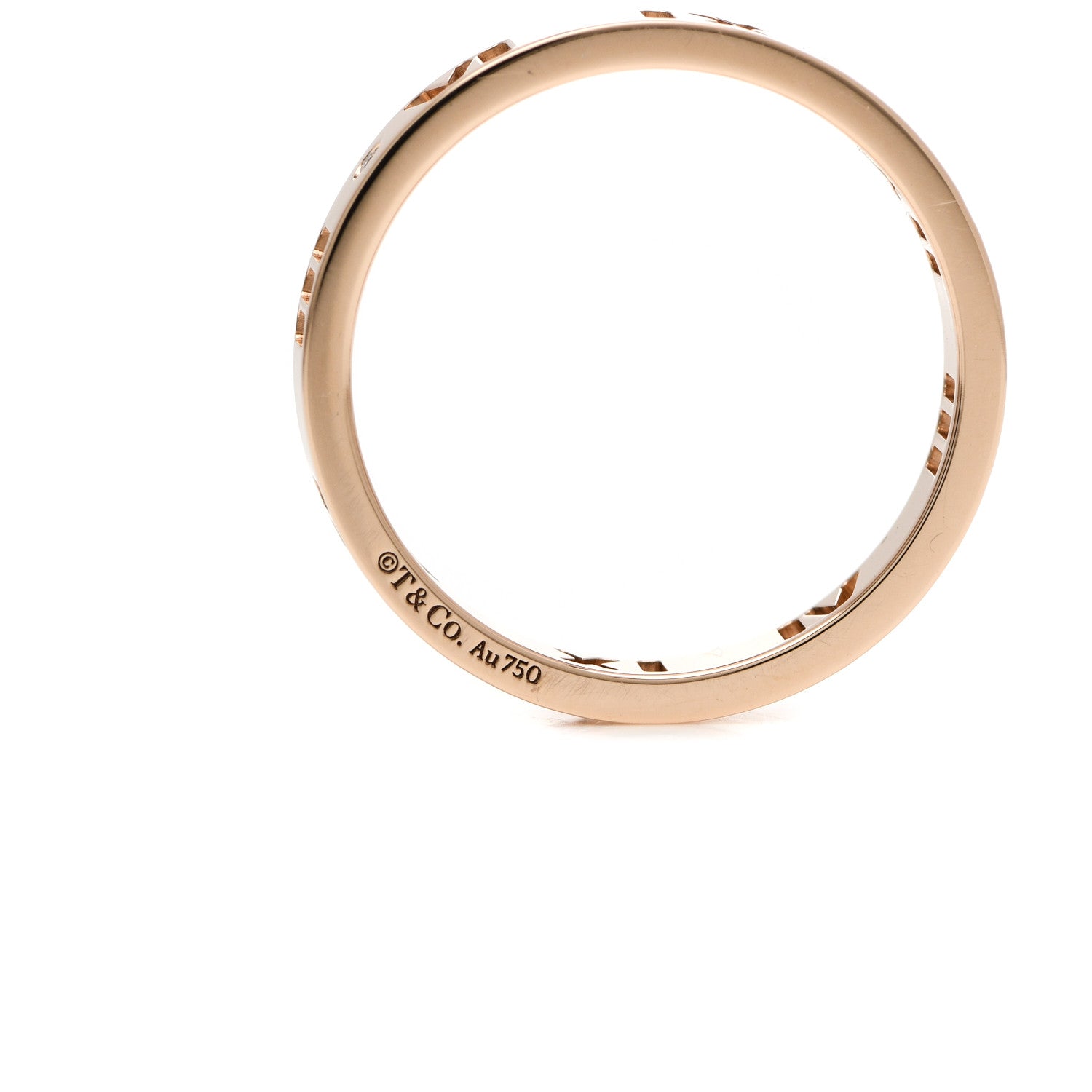 Tiffany 18K Rose Gold Diamond Atlas Pierced Ring 52 6 4 of 4
