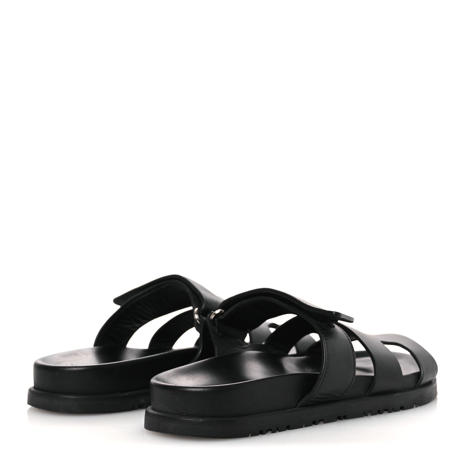 Hermes Calfskin Womens Chypre Sandals 36 Black 5 of 13