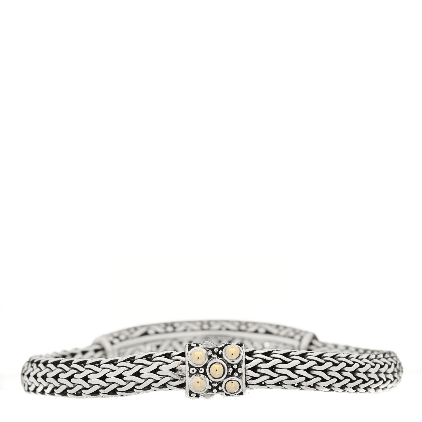 Sterling Silver 18K Yellow Gold Jaisalmer Dot Oval Station Bracelet