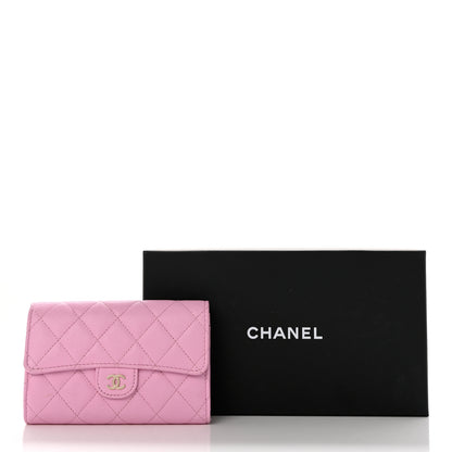Chanel Caviar Quilted Medium Flap Wallet Pink 11 of 11