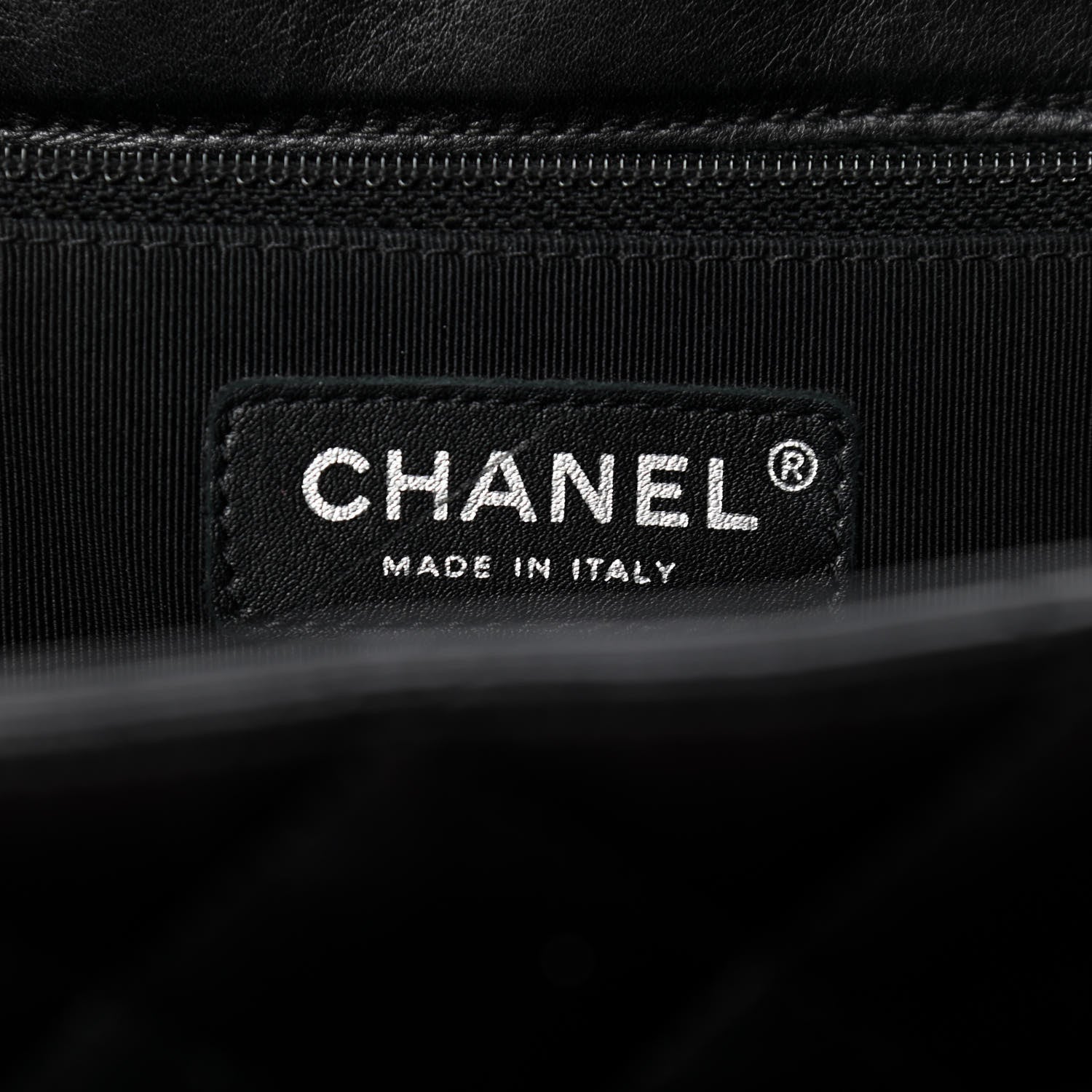 Chanel Lambskin Quilted Front Flap Tote Black 5 of 11