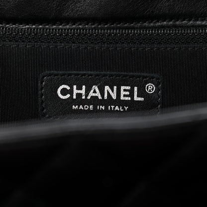 Chanel Lambskin Quilted Front Flap Tote Black 5 of 11