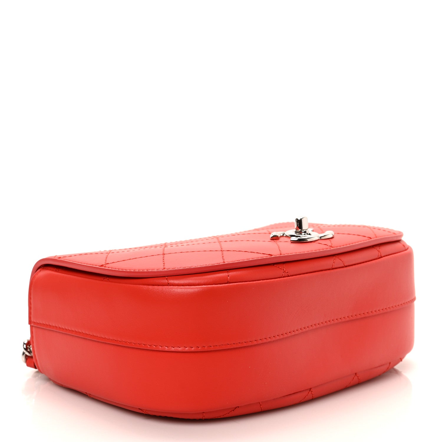 Chanel Calfskin Stitched Ring My Bag Flap Crossbody Red 4 of 9